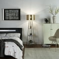 thumbnail image 4 of ROSEN GARDEN Floor Lamp with Shelves Gold Finish, Modern Living Room Lamps, 4 of 6