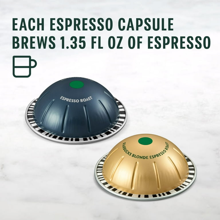 6 pack) Starbucks by Nespresso Vertuo, Espresso Light and Dark