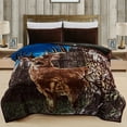 thumbnail image 1 of JML Couverture en Molleton Peluche Doux pour Lit Grand 75"x87 Pouces 5 Lb, Couverture Raschel 2 Plis Orignal et Cheval, 1 of 7