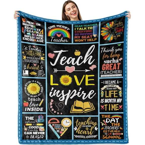 XZYG Teacher Gifts Blanket Teacher Appreciation Gifts Teacher Gifts for Women Men Best Teacher Birthday Gifts Teacher Teacher's Day Graduation Gifts Thank You Teacher Gifts from Students(30*40inch)