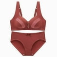 thumbnail image 2 of Otvok Womens Lace Adjustable Plus Size Bra without Steel Ring Thin Underwear Two-Piece Set, 2 of 6