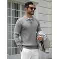 thumbnail image 5 of COOFANDY Men's Polo Shirt Slim Fit Long Sleeve Button Down Collar Soft Touch Knit Fabric, 5 of 7