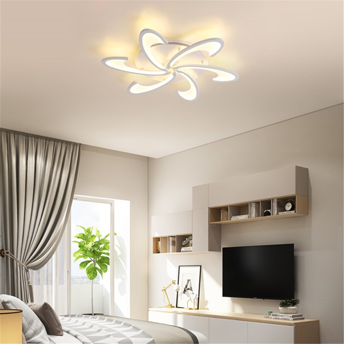 Dimmable Multi Light Modern LED Ceiling Chandelier Remote Control