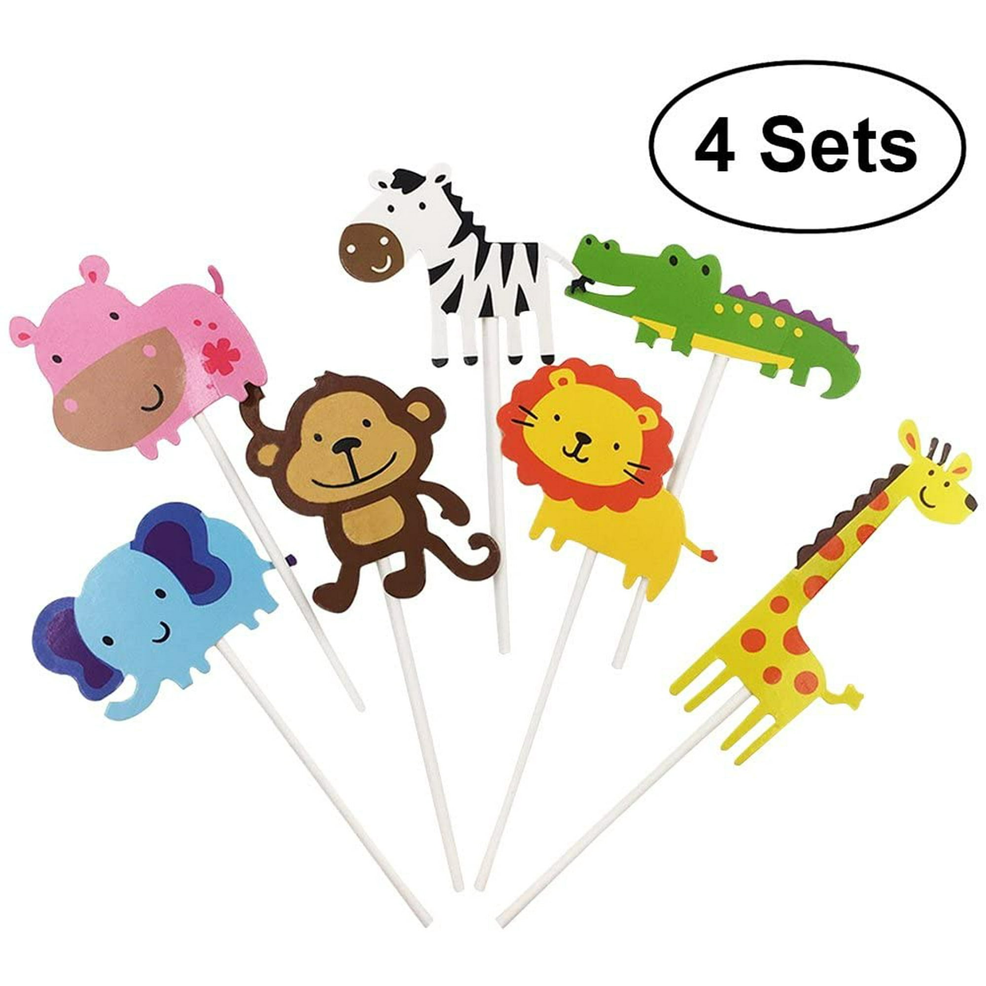 Zoo Animal Cupcake Toppers 28 Pieces - Cute Jungle Animal Cake Toppers for  DIY Baby Shower Birthday Cake Decoration | Walmart Canada
