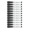 2PK U Brands UBR2922U0012 Medium Point Low-Odor Dry-Erase Markers with Erasers, Black, Dozen