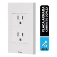 thumbnail image 2 of Placa Con Contacto  Bloosom  Duplex Armada Blanca 3 Modulos Blanco, 2 of 3