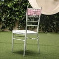 BalsaCircle 5 Blush Spandex Chair Sashes Silver Round Buckle - Walmart.com