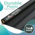 thumbnail image 4 of Exquisite 100 Ft. x 40 In. Black Plastic Tablecloth Rolls - Disposable, 4 of 8