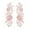 Pink, variant on 2Pcs Lace Flower Applique Lace Fabric Trims Fine Embroidered Applique Floral es for Bridal Accessories Supply