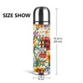 thumbnail image 2 of 17.5oz Vacuum Pot Thermos Cup Corrosion-Resistant Stainless Steel Without Odor And Stain Taste For Outdoor Sports Camping Hiking Cycling Fall Flowers Lily Flower Butterflies Bees, 2 of 5