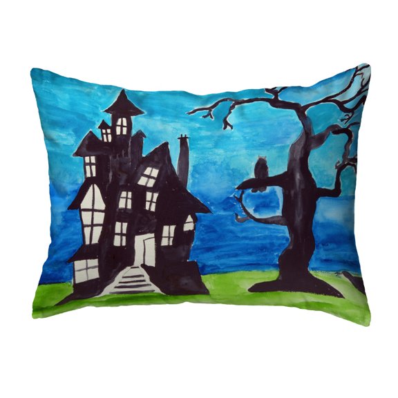 Betsy Drake KS1041 11 x 14 in. Haunted House Non-Corded Indoor & Outdoor Pillow