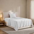 thumbnail image 3 of Lux Decor Collection Twin XL Bed Sheets - Brushed Microfiber 3 Piece Bed Sheets Set Upto 16 Inches Deep Pocket, White, 3 of 10