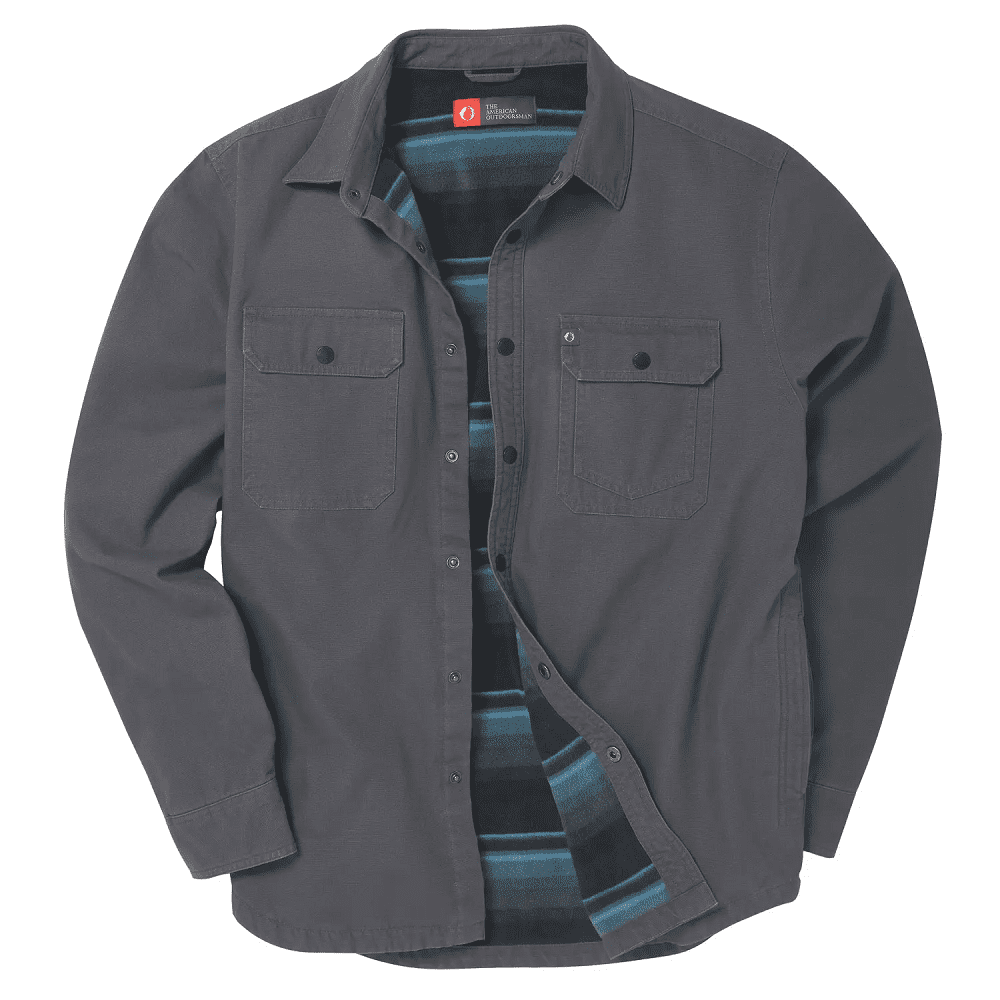 The American Outdoorsman Fleece Lined Washed Canvas Shirt Jackets