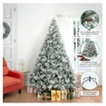 Glasgow 6.5ft Frosted Prelit Artificial Christmas Tree with Pine Cones