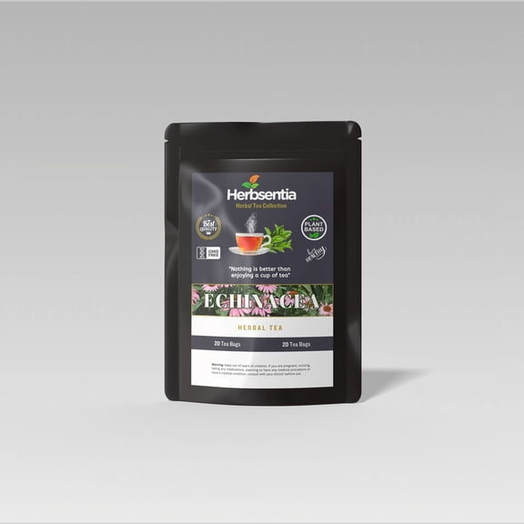 Echinacea Herbal Tea – 20 Tea Bags | Naturally Caffeine-Free | Herbsentia