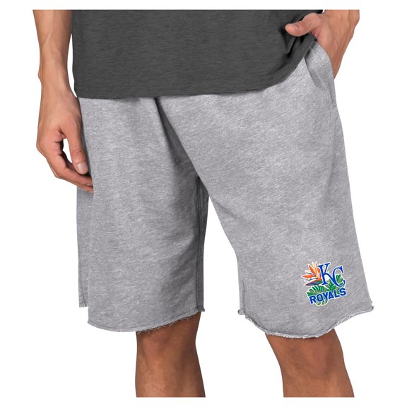 Men's Concepts Sport Gray Kansas City Royals Mainstream Tri-Blend Shorts