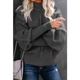 thumbnail image 2 of Alsol Lamesa Sweaters for Women Plus Size Ribbed Mock Neck Sweater Chunky Cable Knit Lantern Sleeve Knitted Pullover Sweater 3xl, 2 of 3