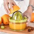 thumbnail image 3 of 【Calidad superior】El exprimidor de limón, exprimidor manual de cítricos, herramientas de cocina que ahorran espacio, está hecho de material ABS de grado alimenticio, libre de BPA y acero ino, 3 of 5