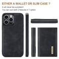 thumbnail image 3 of Detachable Back Cover For iPhone 15 Pro Max 15Plus 15Pro 14ProMax 14Pro 14Plus 13ProMax 13 13Pro 12ProMax 12 12Pro 11 Pro Max  Wallet Case with Card Holder Magnetic For iPhone 15 Leather Phone Cases, 3 of 9