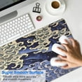 thumbnail image 4 of Golden and Purple Starry Sky Waves&nbsp;pad Mousewaterproofno Slip&nbsp;for Office Home Work Gaminggaming Mouse PadRubber Base Mousepad with Stitched Edges 31.5x11.8inches, 4 of 7