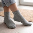 thumbnail image 2 of 6 Pairs Women's Cotton Solid Gray Athletic Cushioned Ankle Quarter Socks Size 9-11, 2 of 5