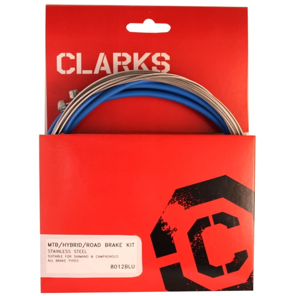 Clarks Stainless Steel Sport Brake Kit Front and Rear Blue
