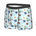 thumbnail image 2 of Qekee Turtle for Men's Underwear Boxer Briefs Pack, Polyester ComfortSoft Boxer Brief for Men, Moisture-Wicking Breathable, 2 of 5