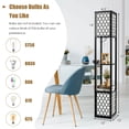 thumbnail image 2 of Gymax Modern Shelf Floor Lamp Freestanding Double Lamp Pull Chain & Foot Switch, 2 of 10