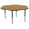 thumbnail image 6 of ECR4Kids 60in Flower Everyday T-Mold Adjustable Activity Table Oak/Black/Black - Super Leg, 6 of 8