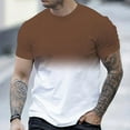 thumbnail image 4 of Fengactive Men's Gradient T Shirt Short Sleeve Round Neck Tee Tops Trendy Classic Short Sleeve Tees, 4 of 4