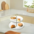 thumbnail image 6 of Matoen 2-Tier Fruit Cake Candy Tray - Elegant Snack Display Stand for Coffee Table, Living Room & Household Dessert Serving, 6 of 6
