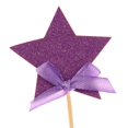 thumbnail image 4 of 4 x Primeros de Torta Estrella de Cumpleaños Brillo para Shower de Bebé Decotaciónes de tarta Casamiento Púrpura BLESIY Primeros de la torta de las estrellas, 4 of 8