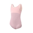 thumbnail image 4 of Xdegoge Kids Girls Sleeveless Ballet Dance Leotards Color Block Gymnastics Bodysuit Breathable Stretchy Dancewear Athletic Outfit Workout Active Playwear Tops For Children, 4 of 6