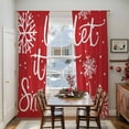thumbnail image 5 of Christmas Red Sheer Curtains 84 Inches Long, Winter Snowflakes Merry Xmas New Year Light Filtering Window Curtains for Living Room/Bedroom, Rod Pocket Voile Sheer Drapes, 52"W x 84"L, 2 Panels, 5 of 9