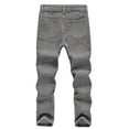 thumbnail image 3 of GYRATEDREAM Kid Boys Ripped Destroyed Straight Leg Jeans Children Fashion Skinny Fit Elastic Waist Distressed Denim Pants Stretch Slim Trousers for 5-13 Years, 3 of 8