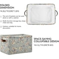 thumbnail image 3 of Coolnut Yellow Flower Storage Basket with Handles Collapsible Storage Bins Canvas Fabric Storage Organizer for Shelves Closet Bedroom Living Room 2Pack Decor Gifts, 3 of 7