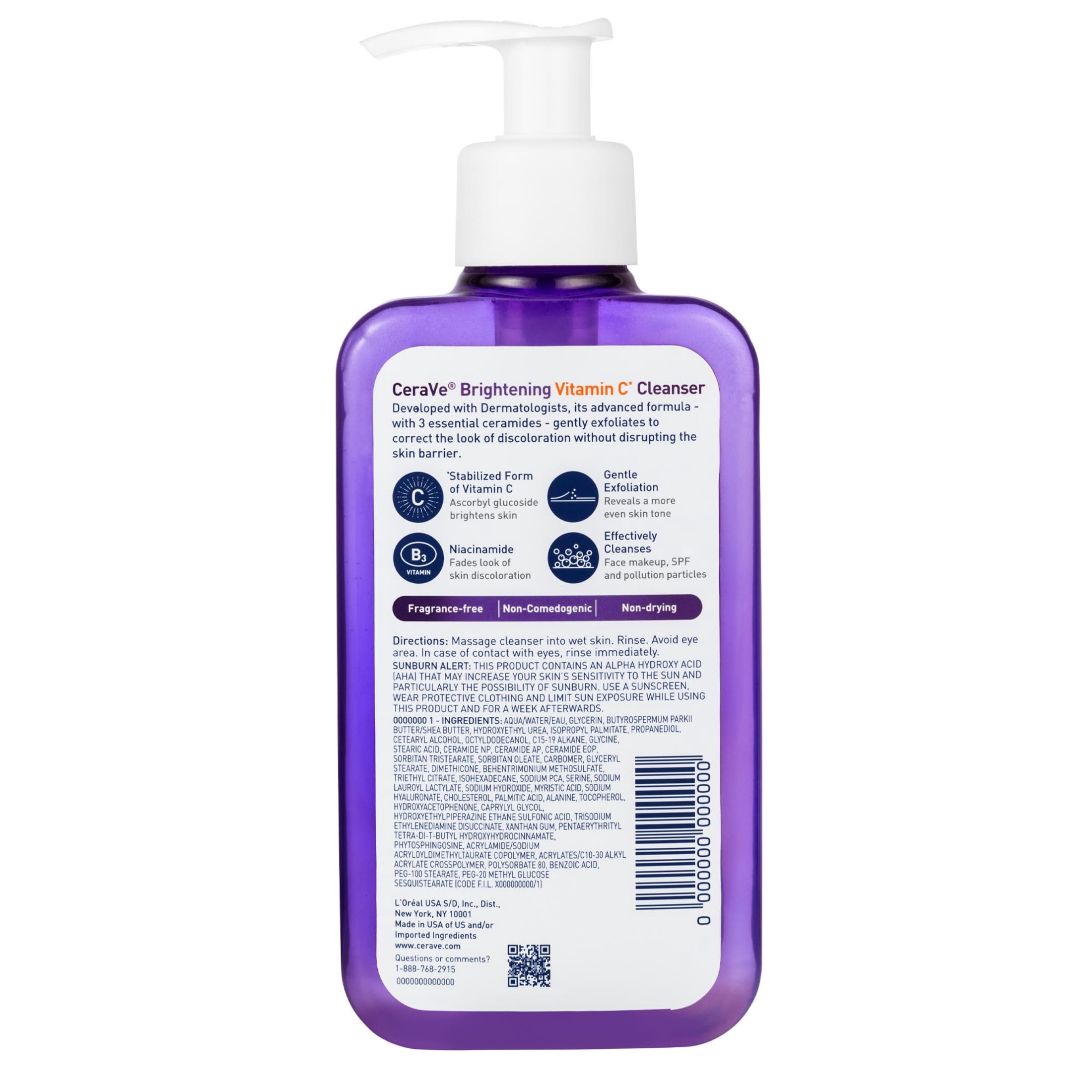 CeraVe Brightening Vitamin C Cleanser for Dull & Uneven Skin Tone 8 fl oz