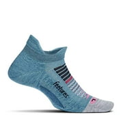 Feetures Unisex Elite Light Cushion No Show Tab Sock (Small, Aurora Blue)
