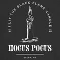thumbnail image 2 of Junior's Hocus Pocus Lit Black Flame Candle Graphic Tee Black Small, 2 of 3