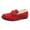 red, variant on HYwys Women's Moccasins House Slippers Memory Foam Indoor Outdoor Ladies Shoe