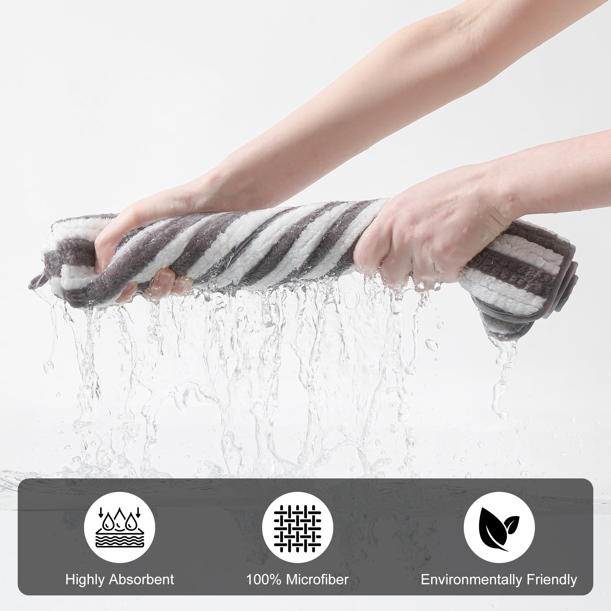 Jessy Home 6 Piece Light Gray Bath Towel Set for Bathroom-2 Bath Towels,2 Hand Towels,2 Washcloths Soft and Plush Highly Absorbent Towel for Hotel & Spa