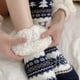 thumbnail image 5 of 3 uds calcetines de pantuflas borrosos antideslizantes forro polar de invierno cálidos y acogedores calcetines gruesos y esponjosos de Navidad-en calcetines de tubo, 5 of 5