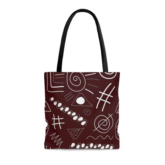 Maroon Spiral Doodle Sling Designer Canvas Tote Bags Sale Mothers Day Gifts