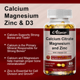 thumbnail image 4 of Calcium Magnesium Zinc Supplement - with Vitamin D3 Supplement for Bone and Nerve Health, 120 Capsules, 4 of 7