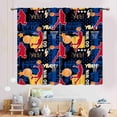 thumbnail image 3 of Basketball Curtains for Boys Bedroom, Sports Ball Game Basketball Player Cool Graffiti Navy Colorful Blackout Window Drapery for Kids Teens Baby Living Room Playroom Nursery 2 Panels, 84"x63" Inch, 3 of 5