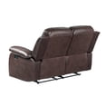 thumbnail image 4 of Lexicon Cranley Traditional Faux Leather Double Reclining Loveseat in Brown, 4 of 8