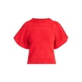 thumbnail image 6 of Scoop Women's and Women's Plus Sweater Top with Puff Sleeves, Lightweight, Sizes XS-4X, 6 of 6