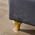 thumbnail image 4 of Miniyam Storage Chaise Lounge, Velvet Upholstered Sofa Recliner Lounge Chair with Pillow for Living Room Bedroom, Gray, 4 of 8