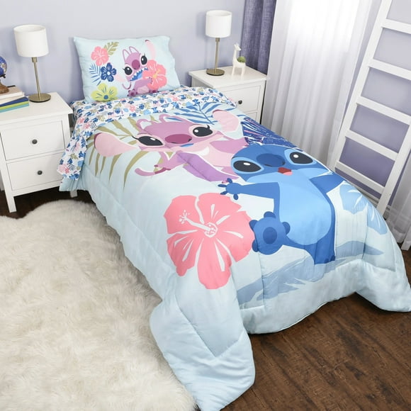 Lilo & Stitch 4 Piece Kids Multicolored Twin Bedding Set for Kids