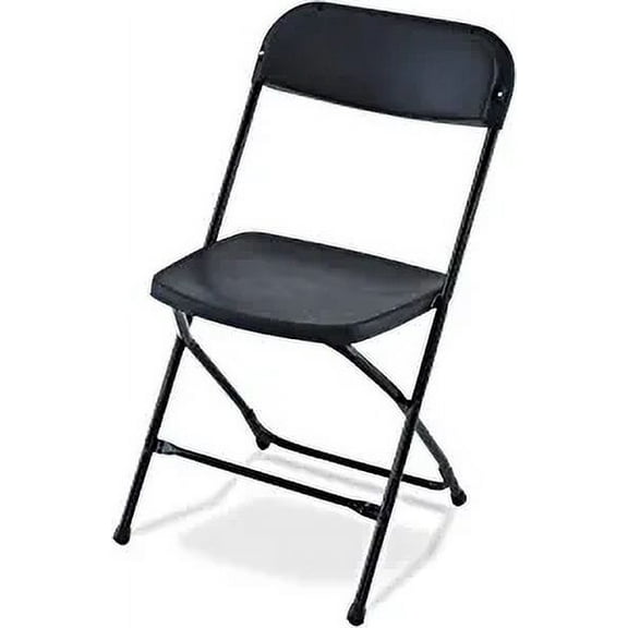 EventStable TitanPRO Black Plastic Folding Chair - Lightweight Foldable Outdoor Chair - Durable Patio Chairs - Chairs Set for Parties Banquet Events - 10 Pack